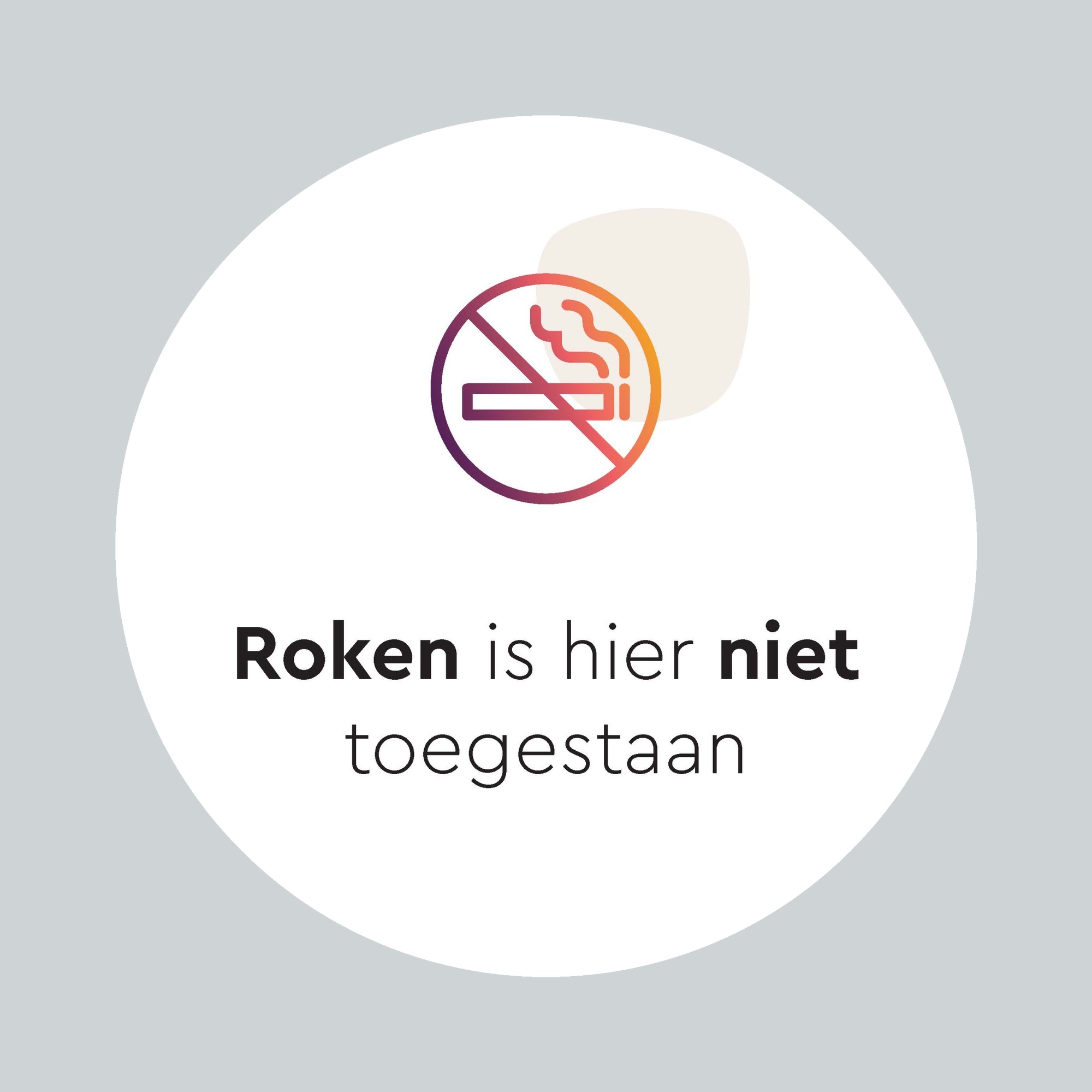 Roken niet toegestaan