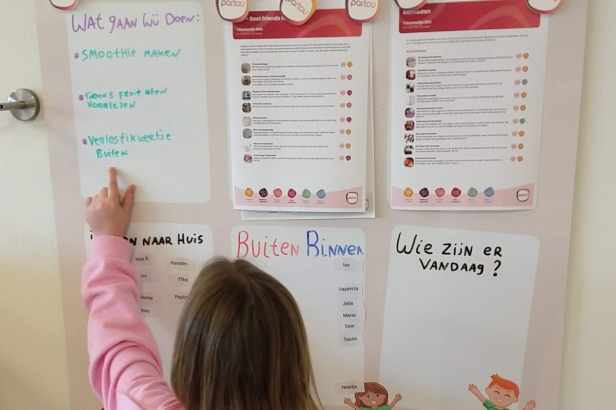 Partou kinderopvang materialen op locatie